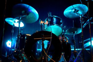 Drum ?it on the stage.