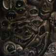 Düstere surrealistische Kreaturen mit großen Augen und scharfen Zähnen